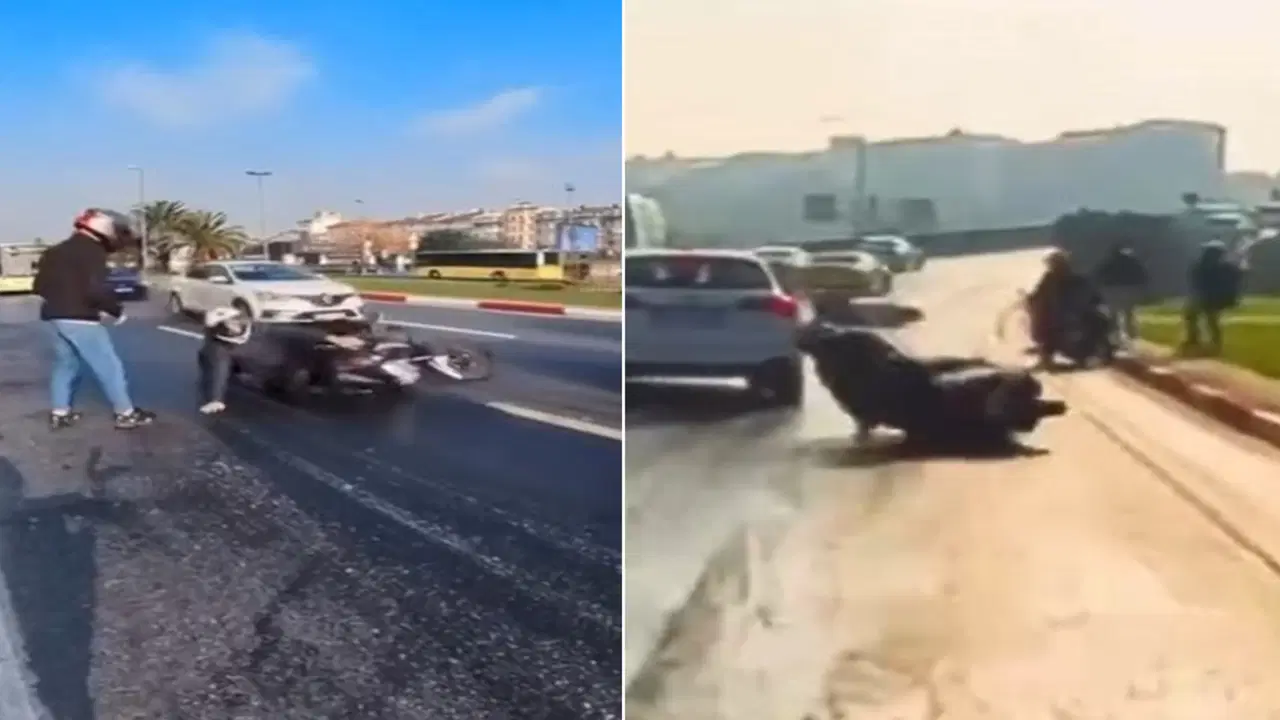 istanbulda yola yag dokuldu motosikletliler pes pese dustu Wd2UDGuX.jpg